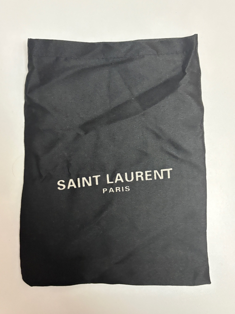 Saint Laurent Black and White Logo Dust Bag